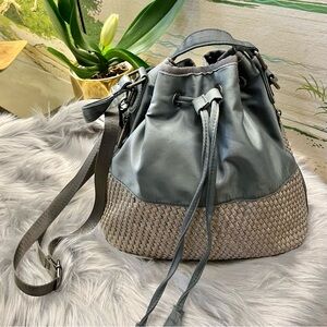 Elegant Gray and Gold Women's Bag in EUC